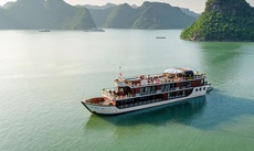 A bird's-eye view of Orchid Premium Cruises Ha Long Bay