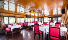 A restaurant or other place to eat at Swan Cruises Halong