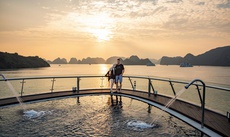 Sunrise/sunset as seen from the cruise ship or nearby