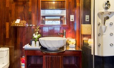 A bathroom at Halong Paloma Cruise