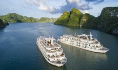A bird's-eye view of Paradise Elegance Cruise Halong
